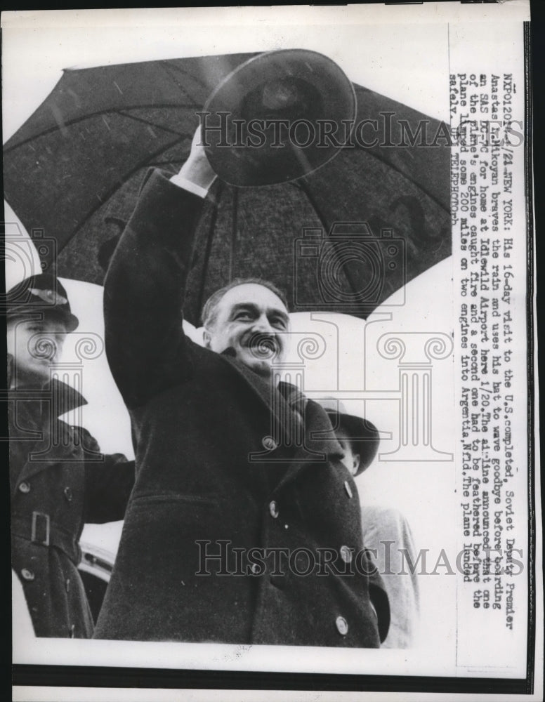 Load image into Gallery viewer, 1959 Press Photo Anastas Mikoyan in New York - nee04630
