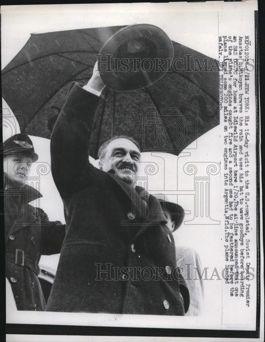 1959 Press Photo Anastas Mikoyan in New York - nee04630