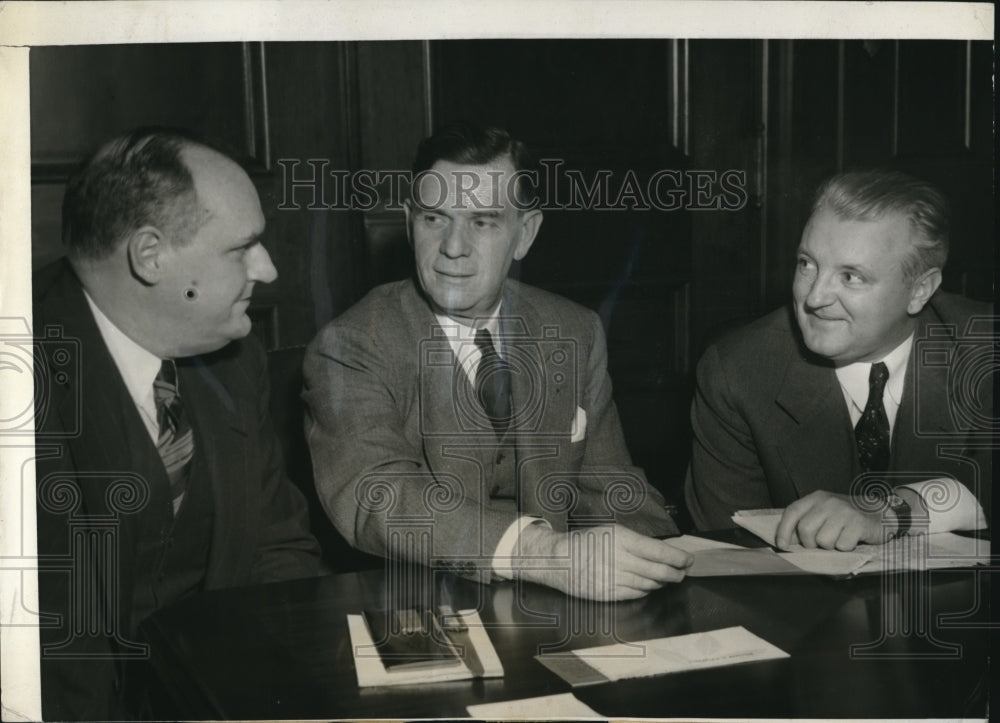 1940 Press Photo Maurice Milligan, William Krilly, and Martin Ward in Chicago