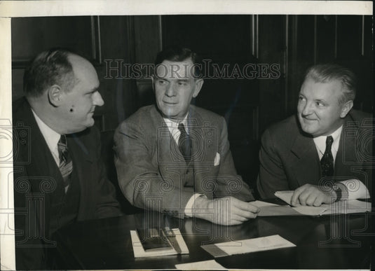 1940 Press Photo Maurice Milligan, William Krilly, and Martin Ward in Chicago