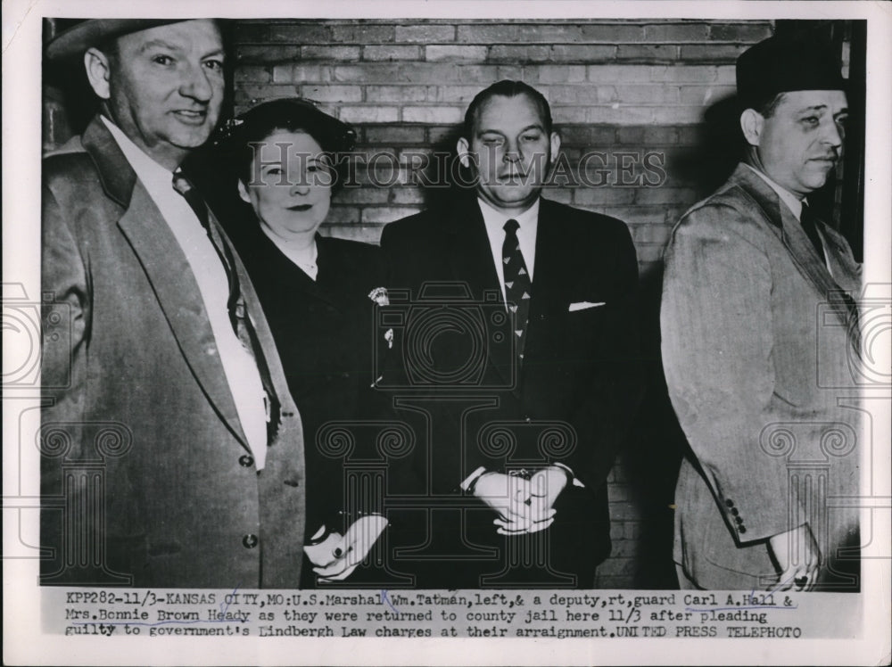 1953 Press Photo Kansas City, MO Wm Tatman, Carl A Hall, Mrs Bennie Brown- Historic Images