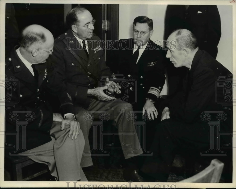1941 Press Photo Lord Halifax British Ambassador to US Meets With Military Leade