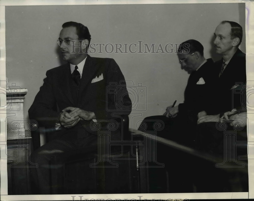 1935 Press Photo Film Notables at Todd Inquest - nee06831