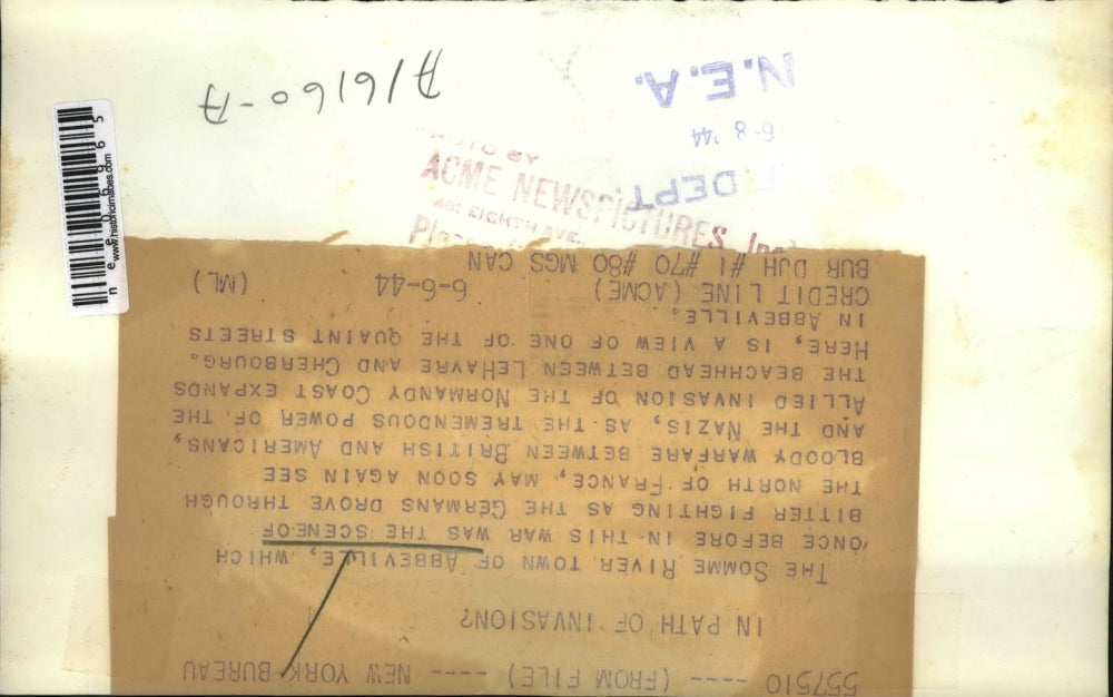 1944 Press Photo Somme river town of Abbeville France before German invasion