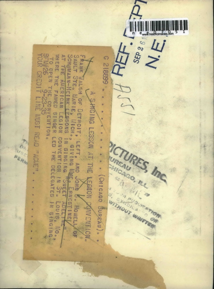 1935 Press Photo John Howell Giving Mme Ernestine Schumann Heink Lessons