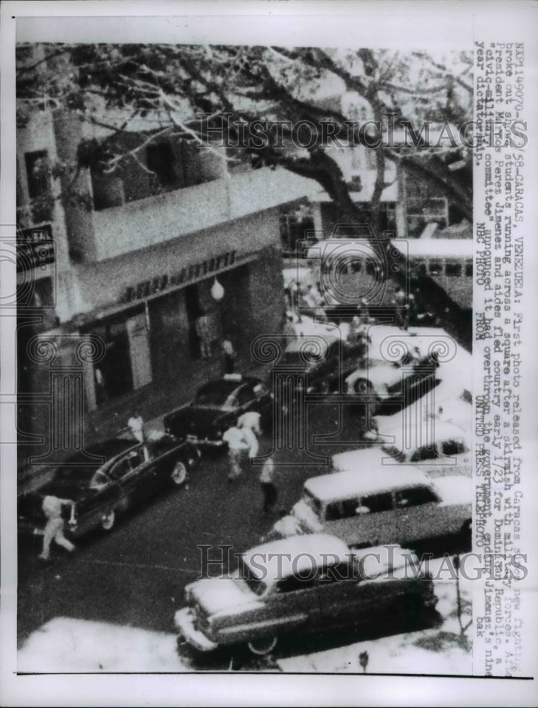 1959 Press Photo Caracas, Venezuela riot - nee07256
