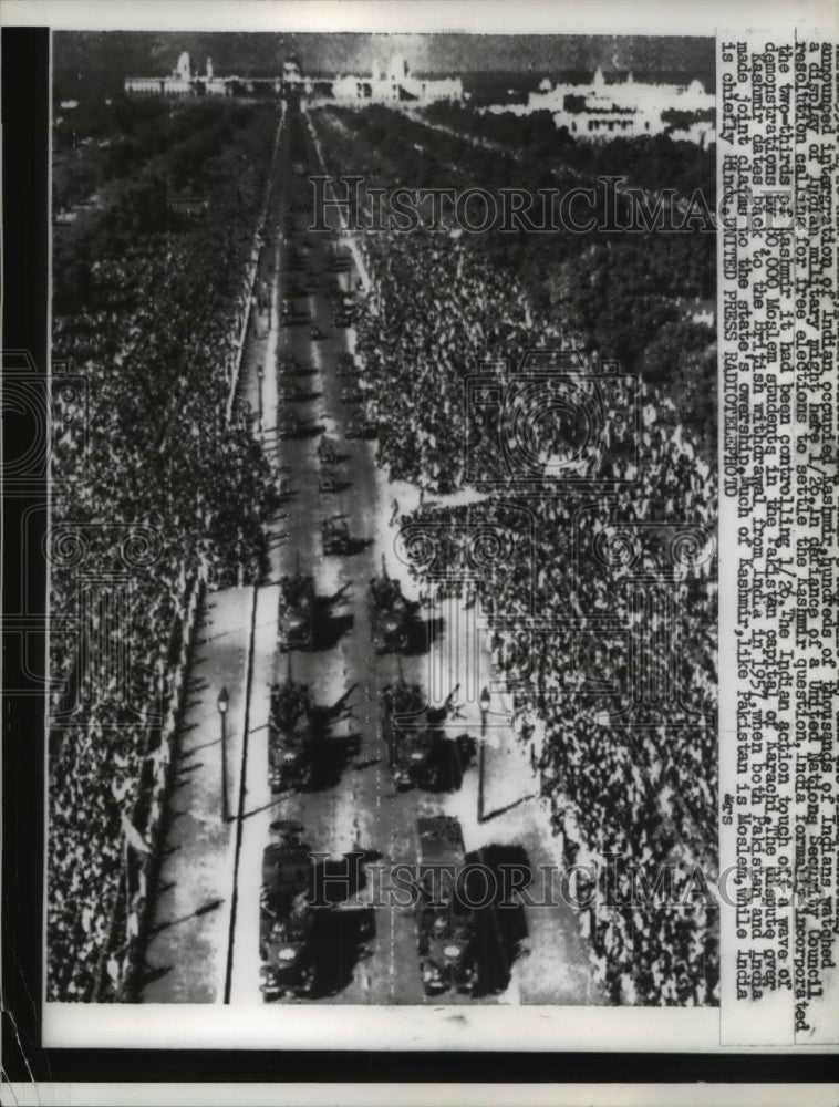 1957 Press Photo Indian conflict
