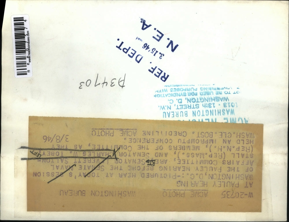 1946 Press Photo Senator Leverett Saltonstall - nee07574