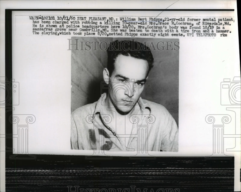 Load image into Gallery viewer, 1960 Press Photo of William Bert Phillips who was charged with the murder of
