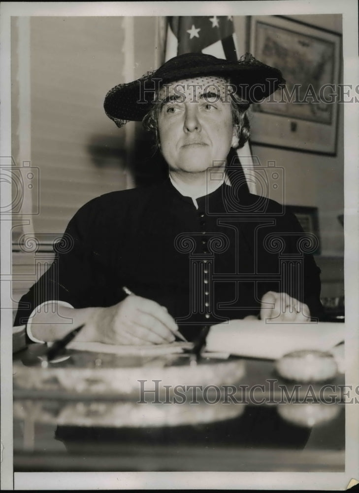 1938 Press Photo Mrs. Henry M. Roberts Jr, Daughters of American Revolution