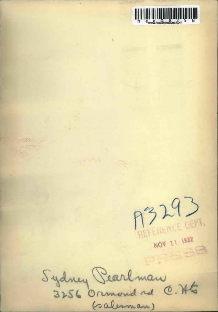 1932 Press Photo Salesman Sydney Pearlman - nee08258