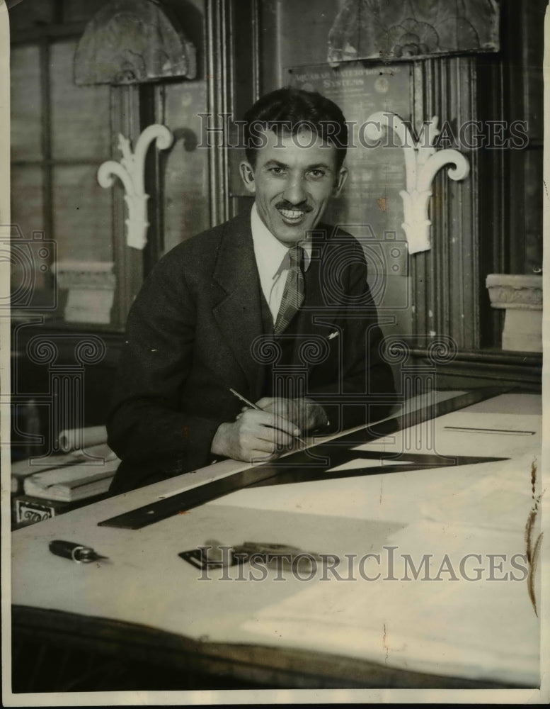1927 Press Photo Homer Fay Pfeiffer Awarded Prix De Rome in Architecture