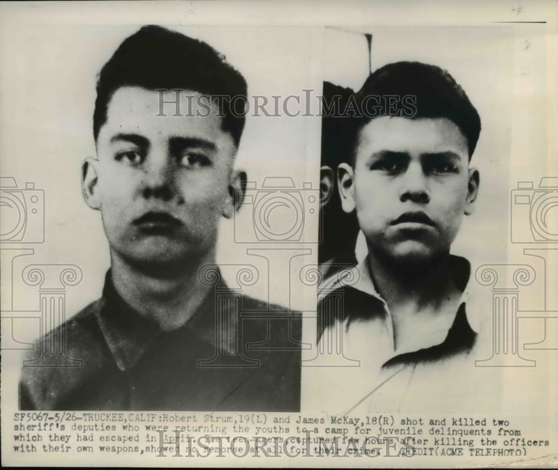 Load image into Gallery viewer, 1950 Press Photo Juvenile Deliquents - nee08525
