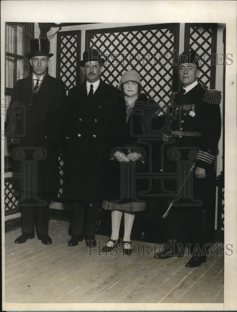 1927 Press Photo Dorsey Richardson, Prime Minister & Mrs. Coates, Capt. Sayles