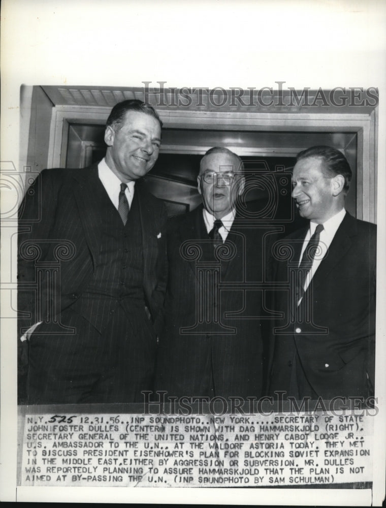 1956 Press Photo Blocking Soviet Expansion in the Middle East - nee09105