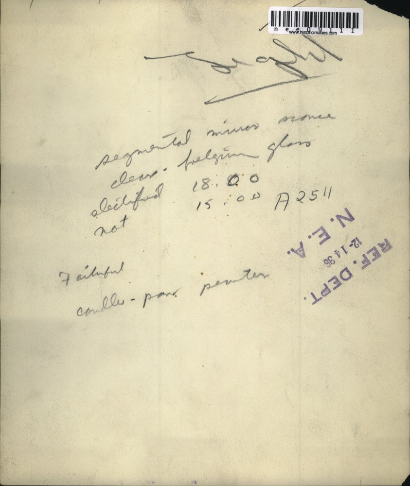 1936 Press Photo Light Segmental Mirror - nee09111