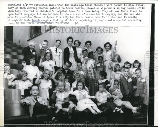1959 Press Photo Patients at the Cincinnati Children's Hospital