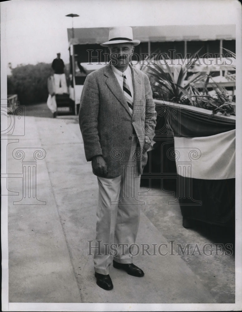 1934 Press Photo Mr. W. Thorn Kissel at The Miami Biltmore Horse Show