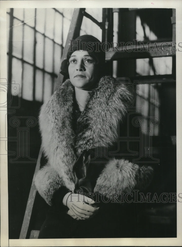 1931 Press Photo Mrs Elsie Boxill Aboard SS Lady Nelson - nee10555