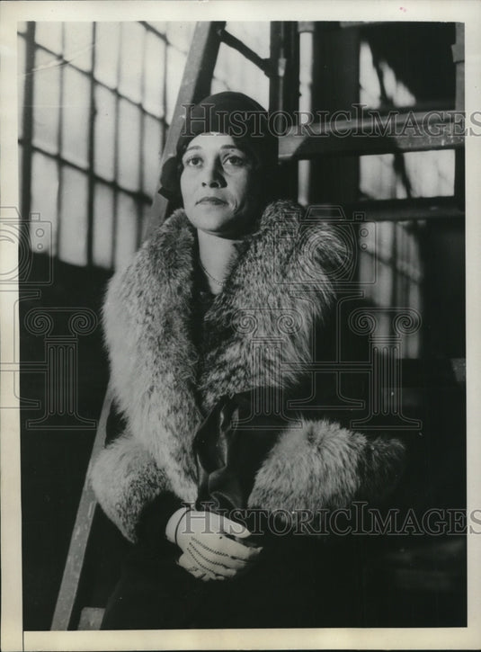 1931 Press Photo Mrs Elsie Boxill Aboard SS Lady Nelson - nee10555