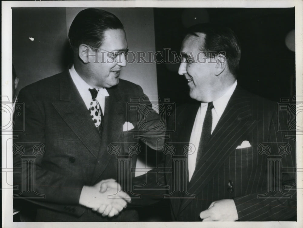 1946 Press Photo Paul A. Porter and Succeed Chester Bowles - nee11308