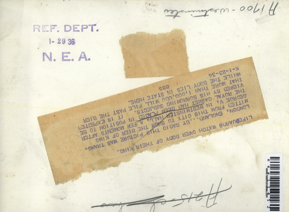 1936 Press Photo London England Bier of King George V in Westminster Hall