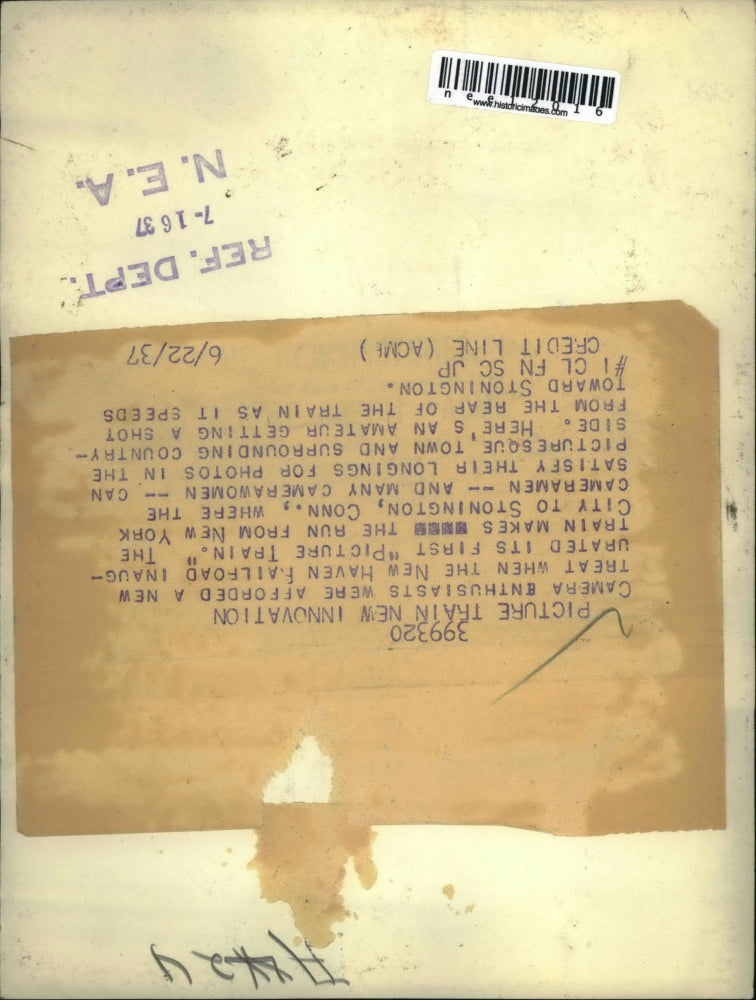 1937 Press Photo New Haven Railroad Inaugurated Stonington Conn