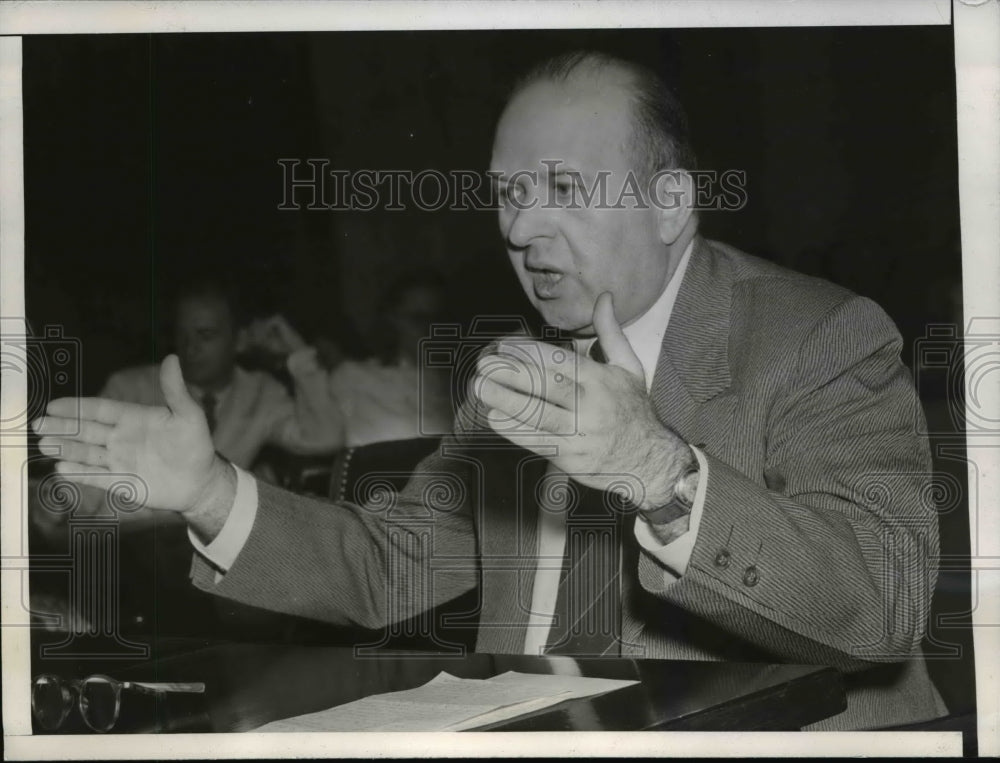 1944 Press Photo Albert Terry Fahye at the Senate War Investigating Committee
