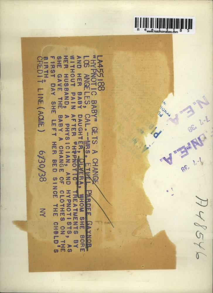 1938 Press Photo La Calif Mrs Ethel Pardee Gaynor & baby Olvera - nee13185