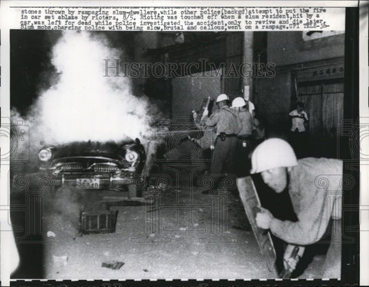 1911 Press Photo car on fire - nee13496