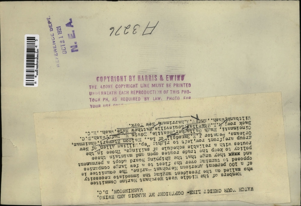 1921 Press Photo Middle West Merchant Marine Committee William Allen, JE Ransdel