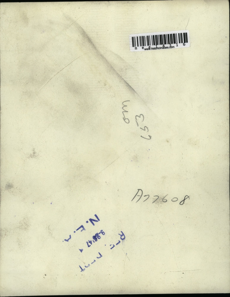 1947 Press Photo Schnectady NY Mrs Elizabeth Redmond christens Spirit of 76