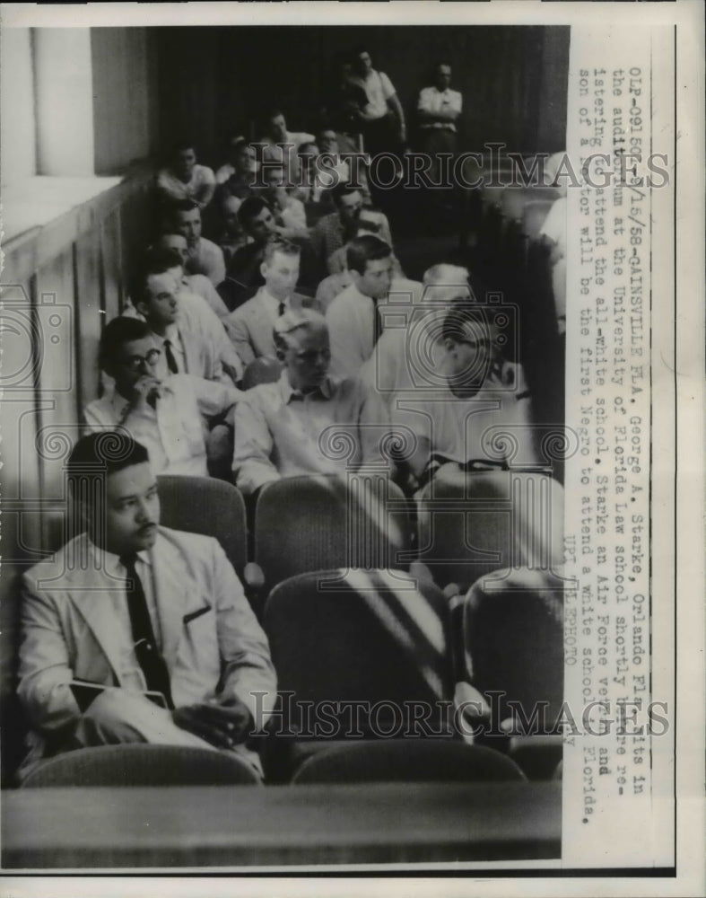 1958 Press Photo Gainsville, FL George A Stark - nee14466