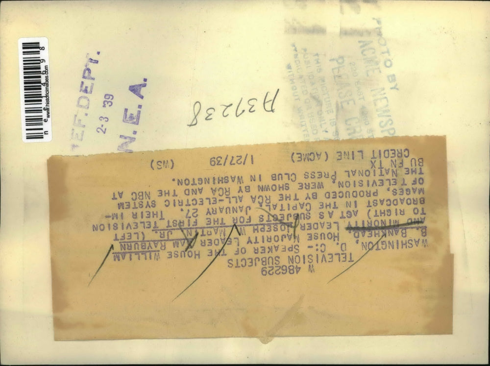 1939 Press Photo William B. Bankhead, Sam Rayburn, Joseph W. Martin Jr.