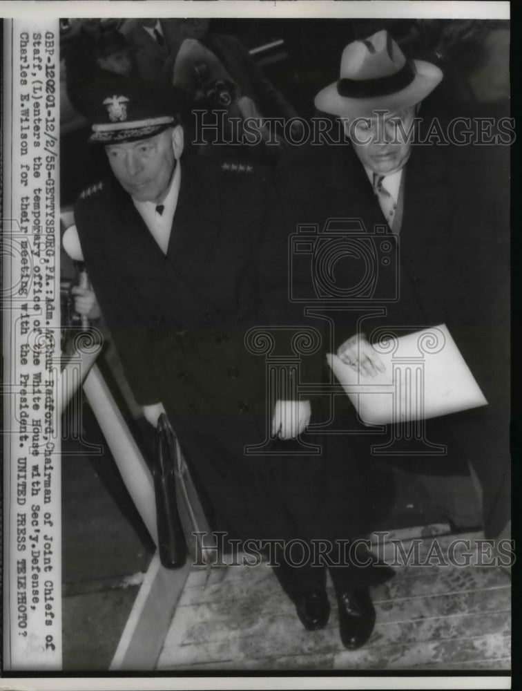 1955 Press Photo Admiral Arthur Radford Chairman of Joint Chiefs of Staff