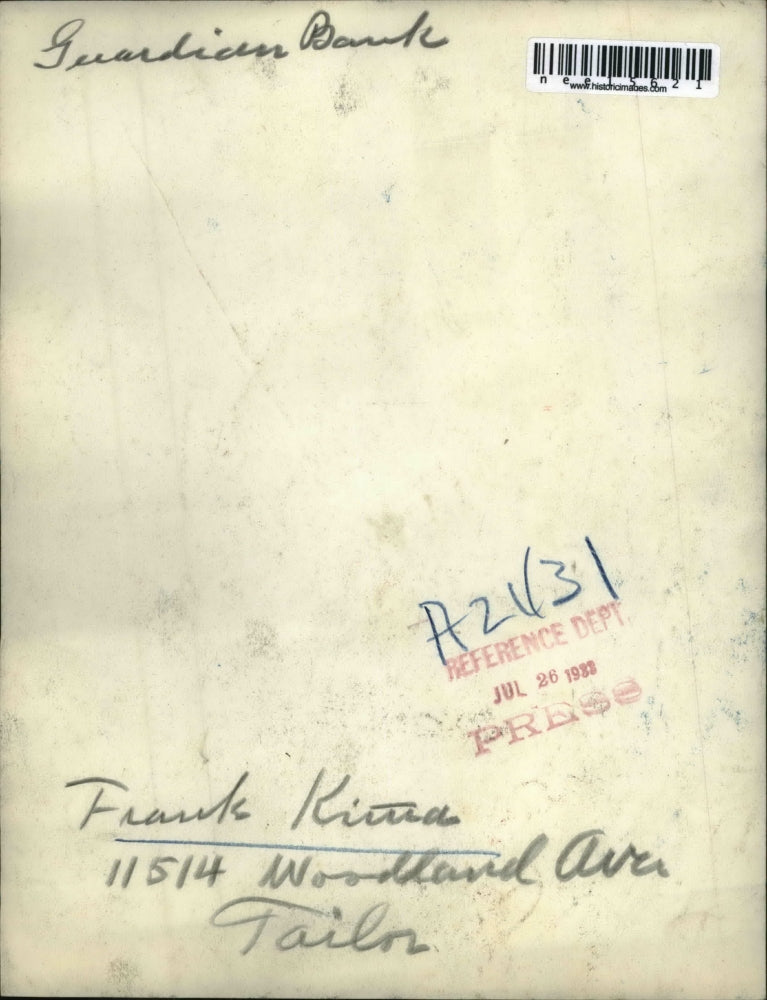 1933 Press Photo Frank Kiwa - nee15621