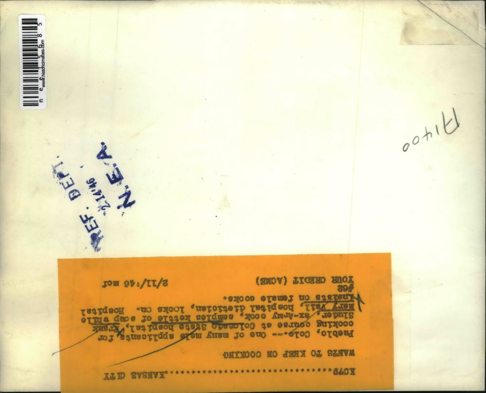 1946 Press Photo Pueblo, Co Frank Sluder, Mary Vail at Colorado State Hospital