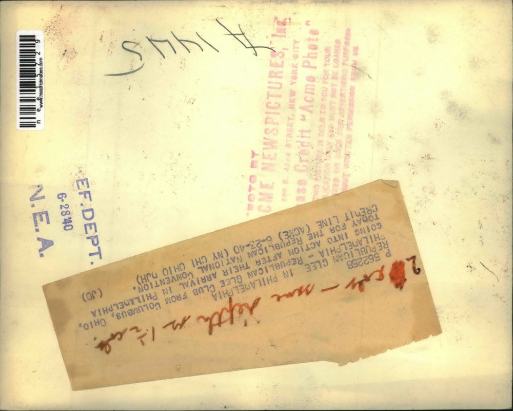 1940 Press Photo Republican Glee Club from Columbus Ohio - nee15729