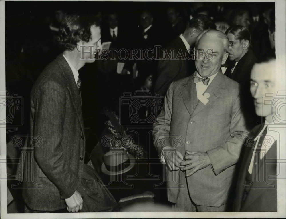 1932 Press Photo Jean Piccard, Dr Rbt Millikan at Convention American Science