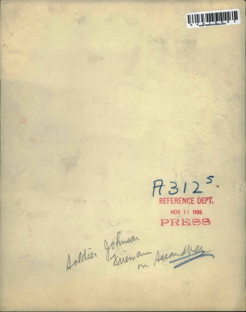 1930 Press Photo Soldier Johnson Frieman - nee16062