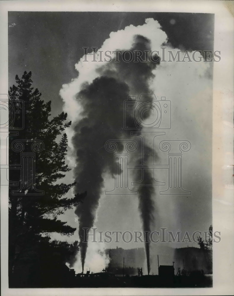 1953 Press Photo Wairakei New Zealand steam vents in Geo thermal areas