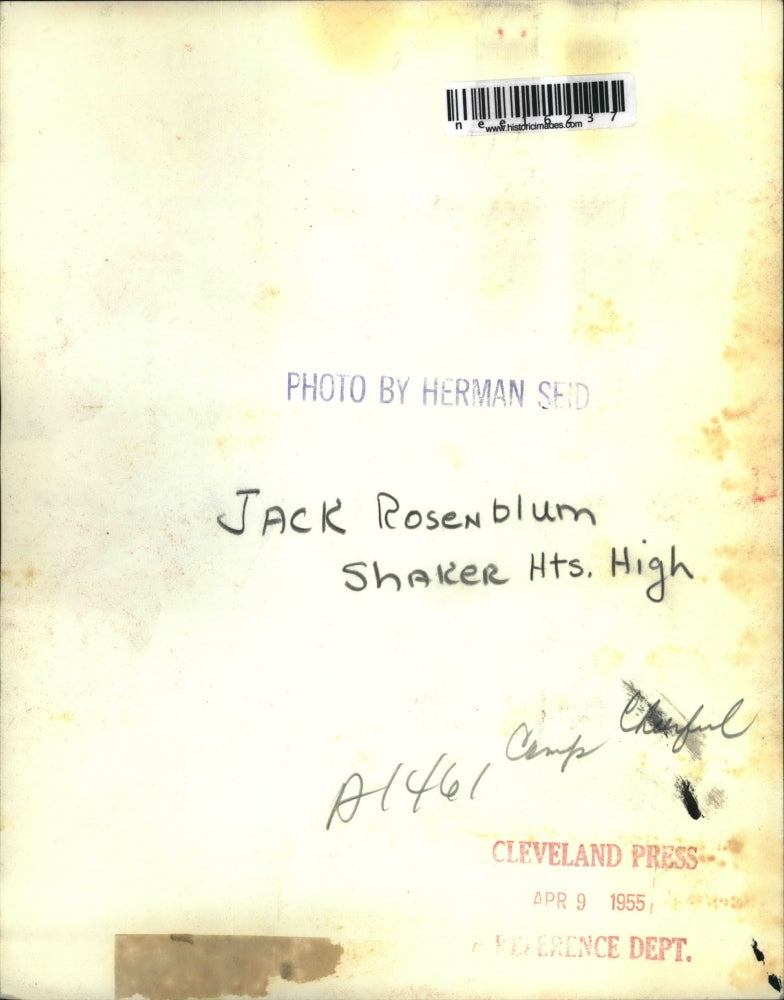 1955 Press Photo Jack Rosenblum of Shaker Heights High - nee16237