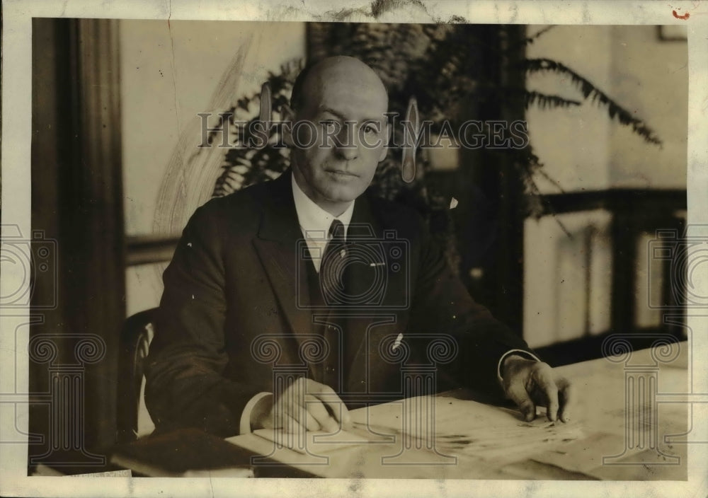 1923 Press Photo Frank T Hines Brig General in Charge of Transportation of Troop