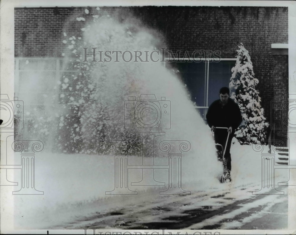 1964 Press Photo Snow Blower Produced by Toro Manufacturing - nee16449