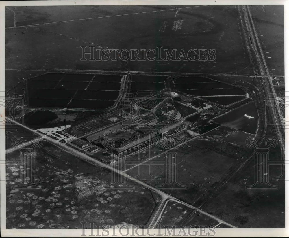1956 Press Photo The aerial view of the Texas City - nee16744