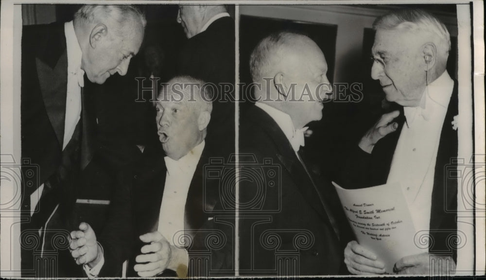 1952 Press Photo Pres Eisenhower In Two Informal Chats - nee17199