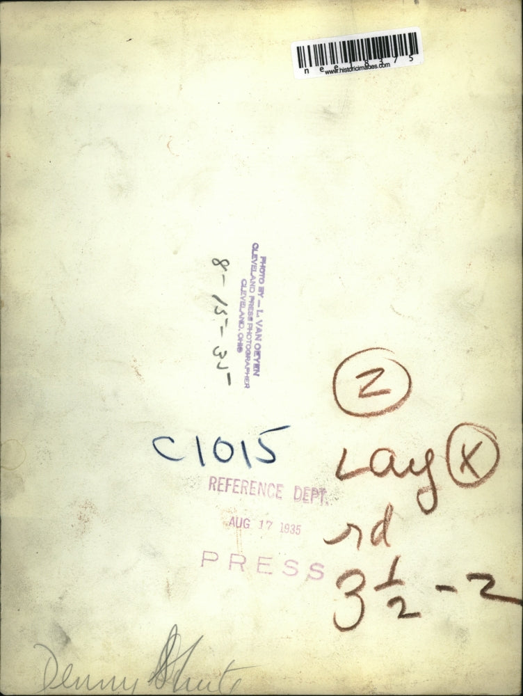 1935 Press Photo Denny Shute - nee18375