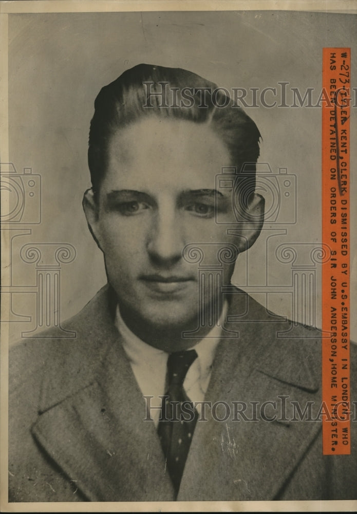 1940 Press Photo Tyler Kent,dismissed by US Embassy in London - nee18638