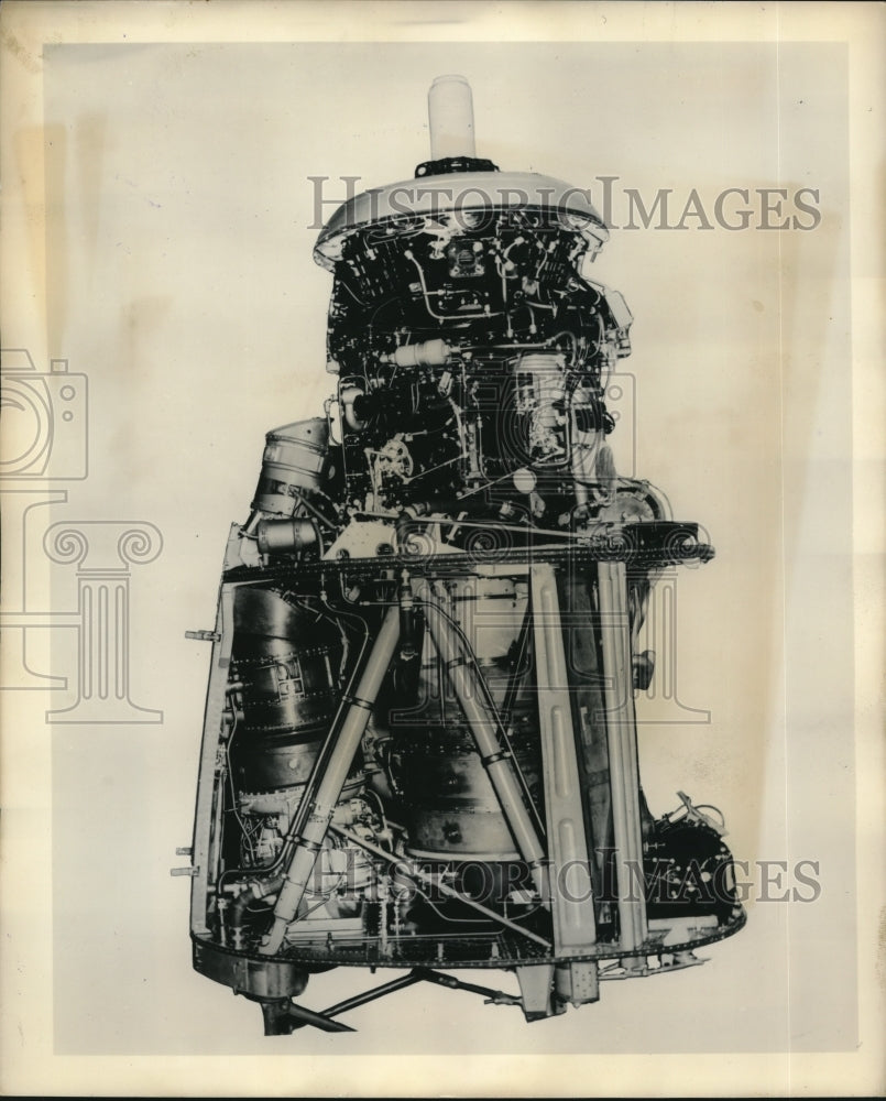 1959 Press Photo The Napier Eland propeller turbine powerplant of Canadair Cl-66