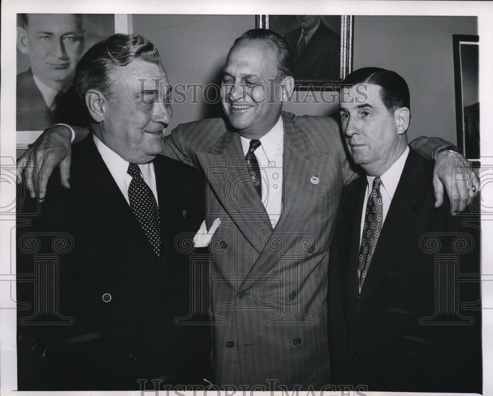 1950 Press Photo Sen Scott Lucas, Daniel Ryan, and VP Allen Barkley - nee18883